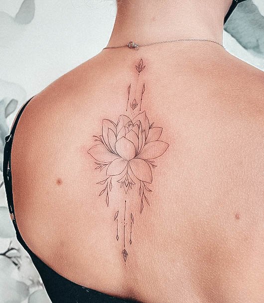 Feminine Girls Simple Flower Tattoo Designs