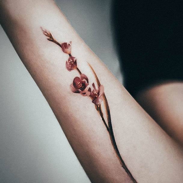 Feminine Girls Small Flower Tattoo Designs