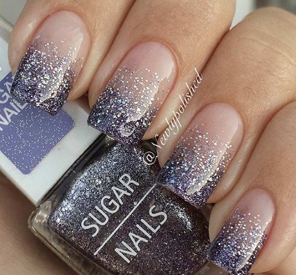 Feminine Girls Square Ombre Nail Designs