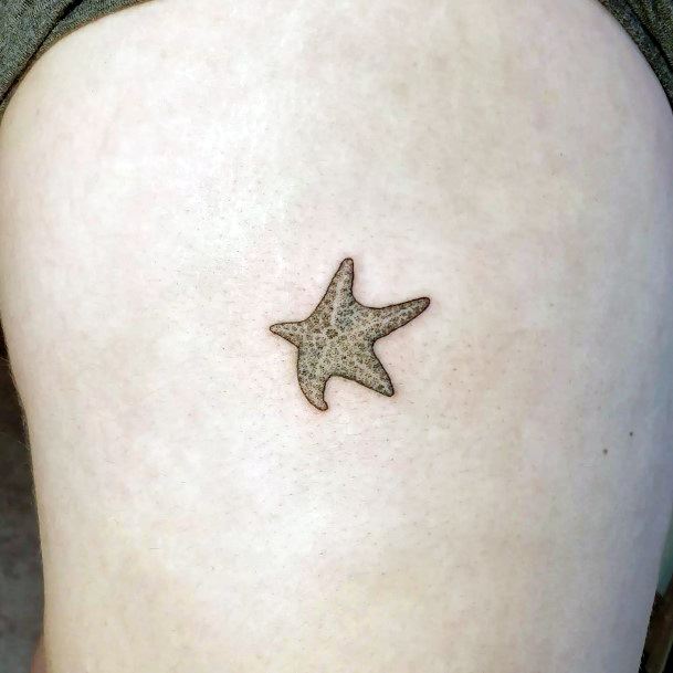 Feminine Girls Starfish Tattoo Designs