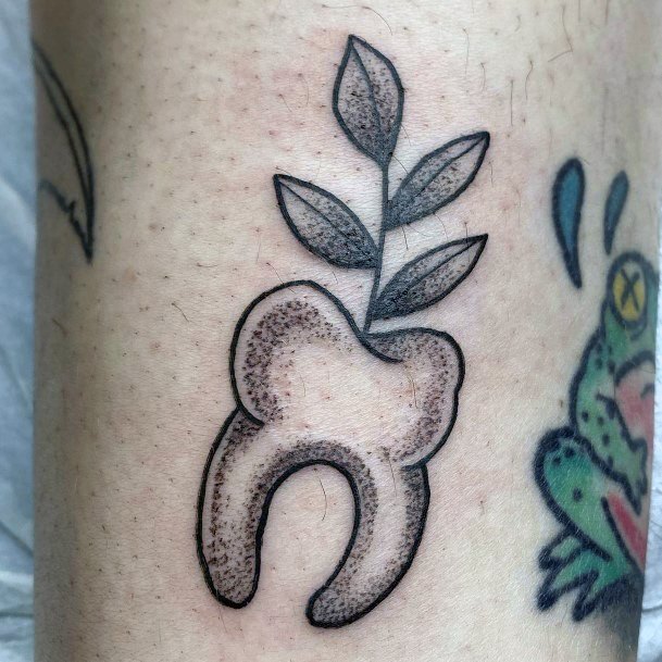 Feminine Girls Tooth Tattoo Designs