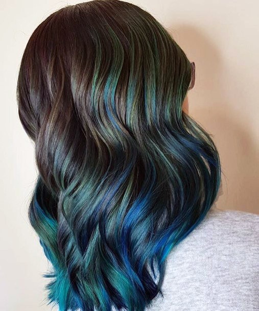 Feminine Girls Turquoise Hairstyles Ideas