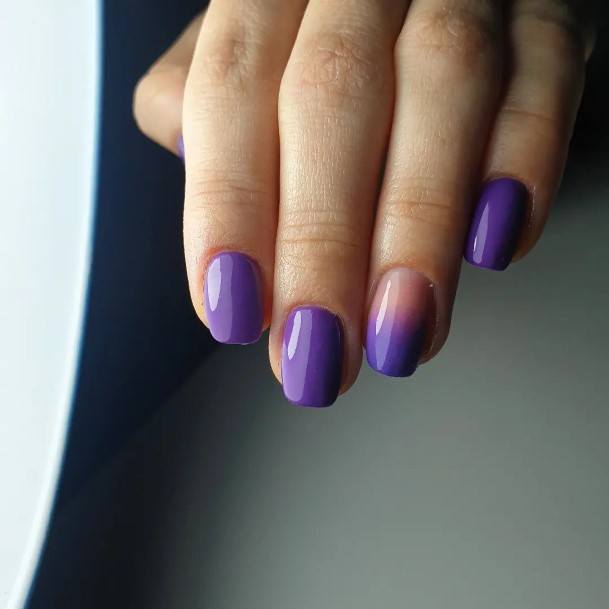 Feminine Girls Violet Nail Designs