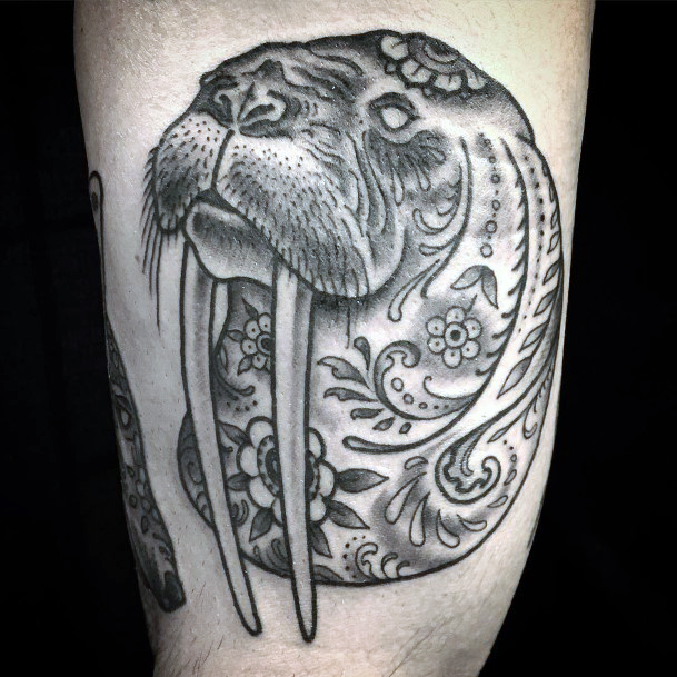 Feminine Girls Walrus Tattoo Designs