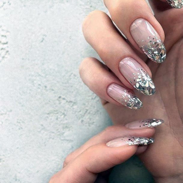 Feminine Girls White Dress Nail Designs