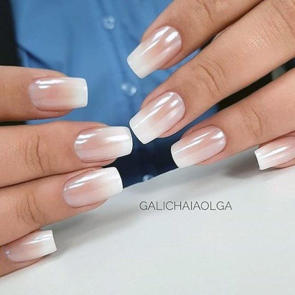 Feminine Girls White Prom Nail Designs