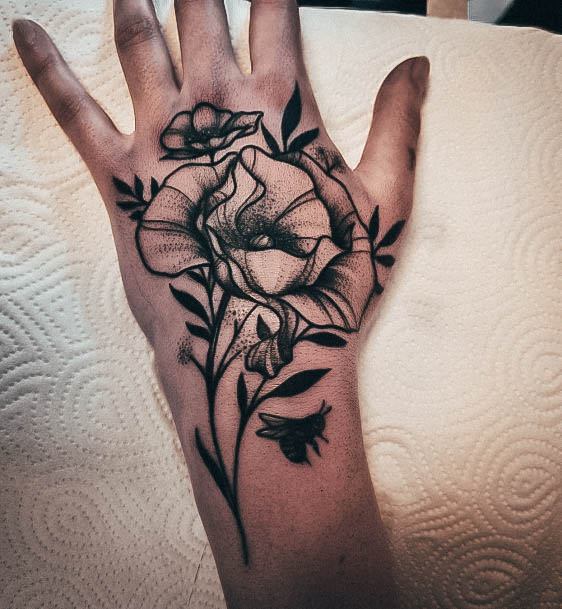 Feminine Girls Wildflower Tattoo Designs