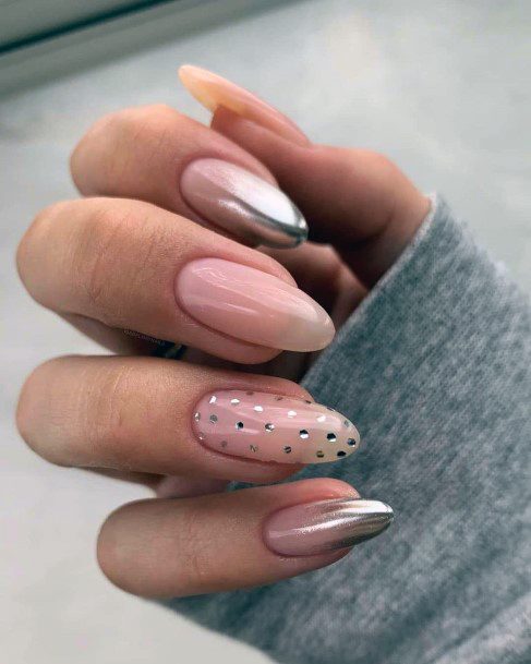 Feminine Grey Dress Nail Designs For Women