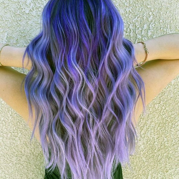 Feminine Hairstyless For Women Purple Ombre