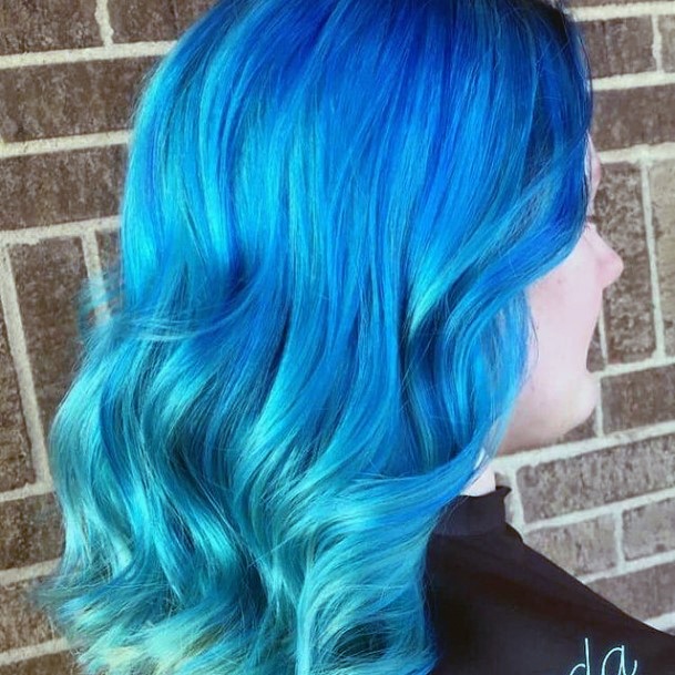 Feminine Hairstyless For Women Turquoise Ombre