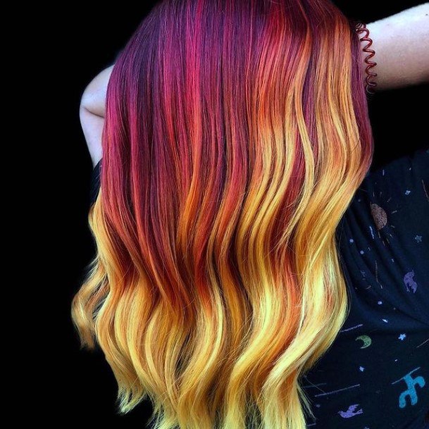 Feminine Hairstyless For Women Yellow Ombre