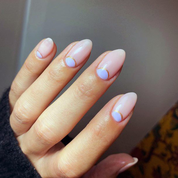 Feminine Half Moon Nail Designs For Women