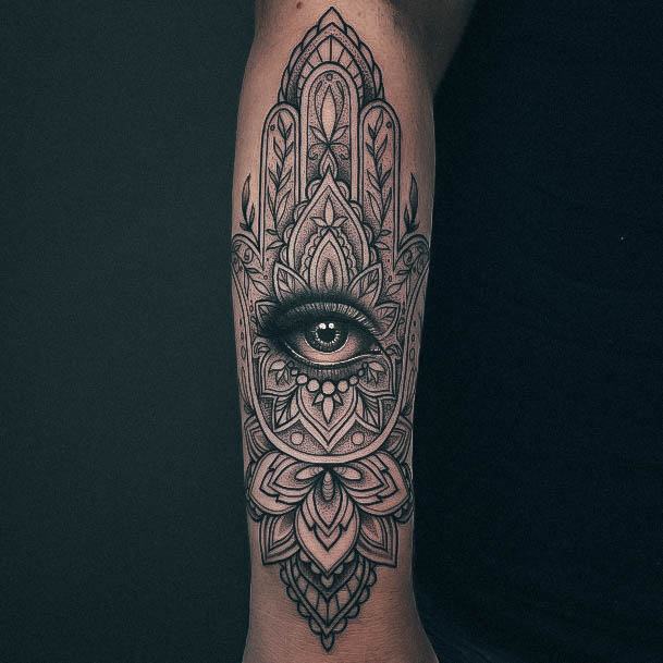 Feminine Hamsa Tattoo Designs For Women