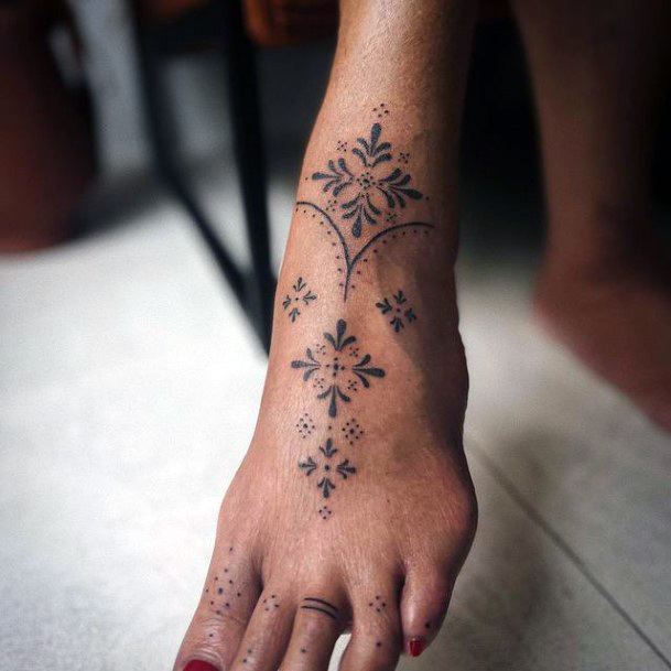 Feminine Handpoke Tattoos Women