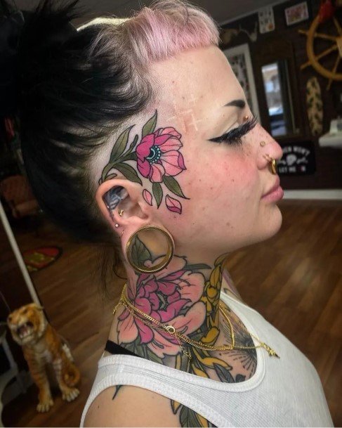 Feminine Head Tattoo Designs For Women