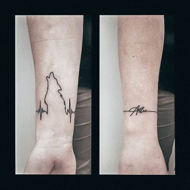 Feminine Heartbeat Tattoo Designs For Women