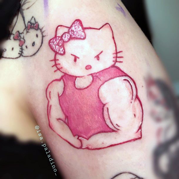 Feminine Hello Kitty Tattoo Designs For Women