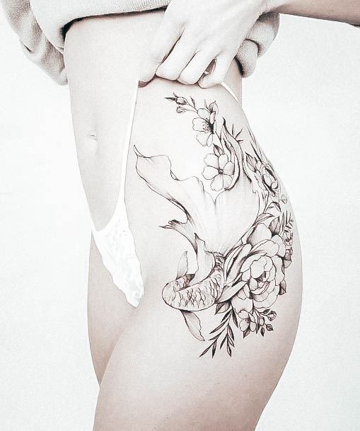 Feminine Hip Tattoo Designs For Women