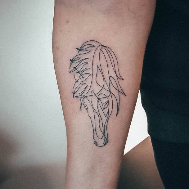 Feminine Horse Tattoo Designs For Women