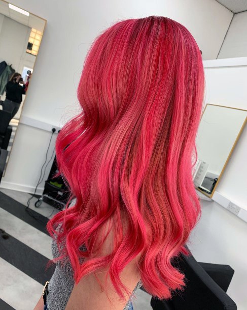 Feminine Hot Pink Hairstyles Ideas For Women