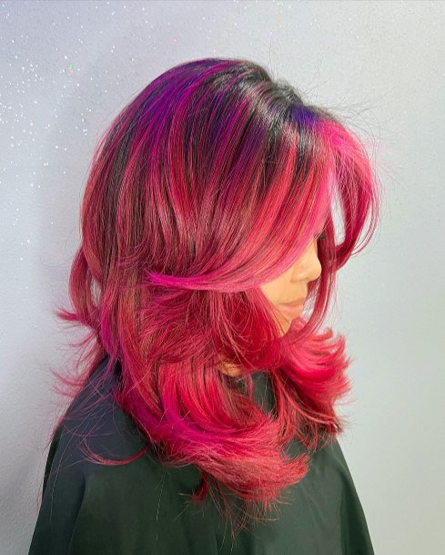 Feminine Hot Pink Hairstyless Women