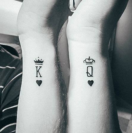 Feminine King And Queen Tattoo Designs For Women