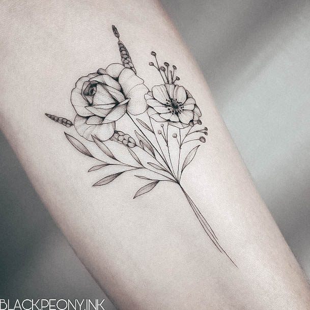 Feminine Lavender Tattoo Designs For Women