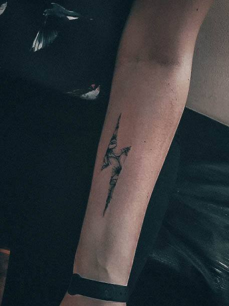 Feminine Lightning Bolt Tattoo Designs For Women