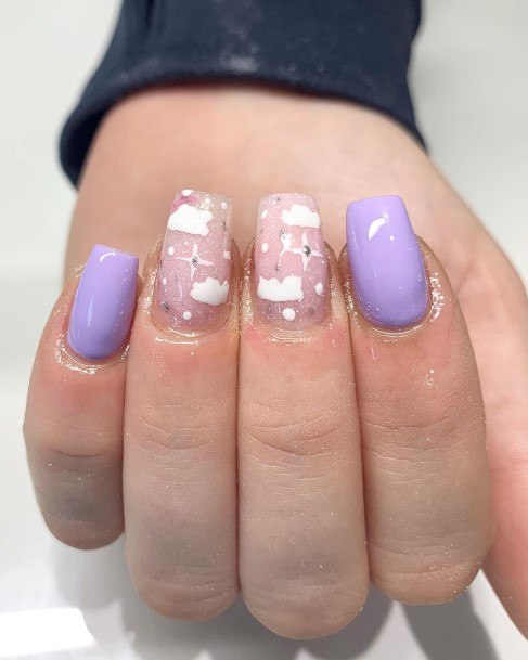 Feminine Lilac Nail Designs For Women