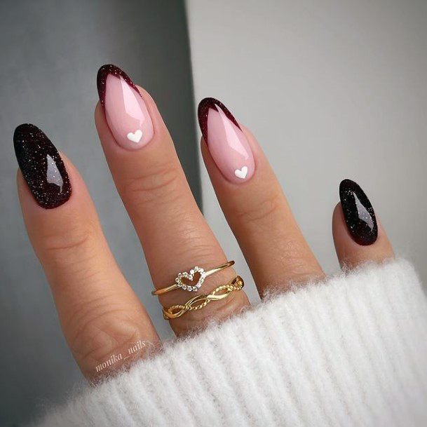 Feminine Maroon Dress Nail Designs For Women