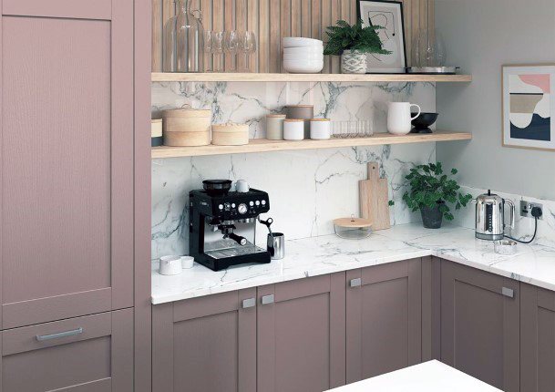 Feminine Mauve Inspiration Kitchen Cabinet Ideas