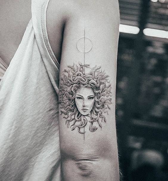 Feminine Medusa Tattoo Designs For Women