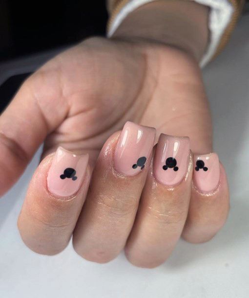 Feminine Mickey Mouse Nail Designs For Women