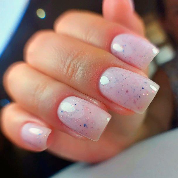 Feminine Milky White Nail Designs For Women