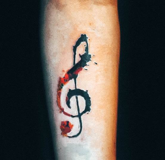 Feminine Music Tattoo Designs For Women