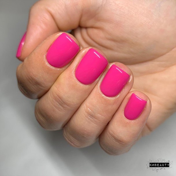 Feminine Nails For Women Bright Pink