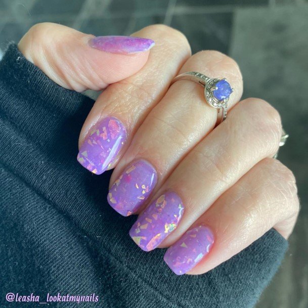 Feminine Nails For Women Bright Purple