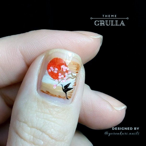 Feminine Nails For Women Cherry Blossom Sakura