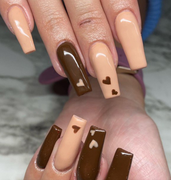 Feminine Nails For Women Coffee