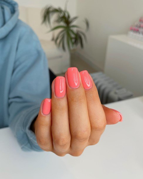 Feminine Nails For Women Coral