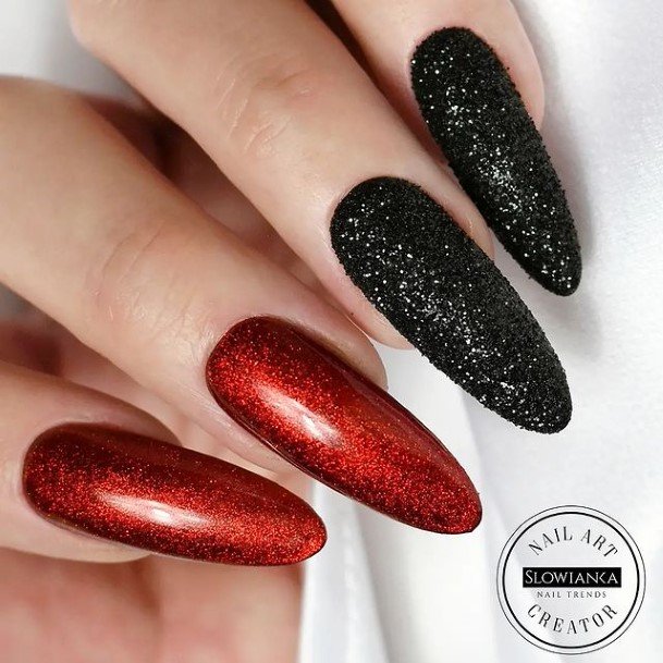 Feminine Nails For Women Deep Red