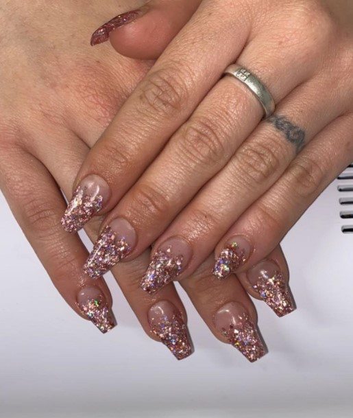 Feminine Nails For Women Glitter