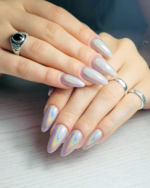 Feminine Nails For Women Holographic