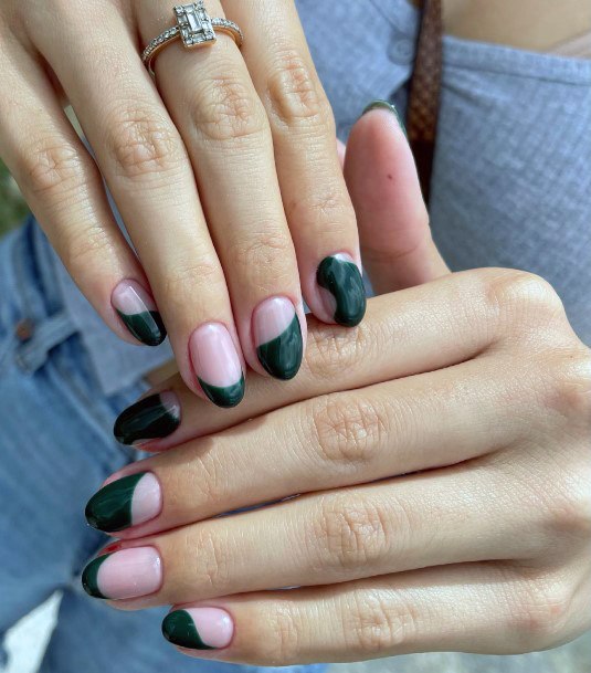 Feminine Nails For Women Hunter Green