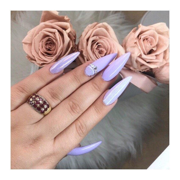 Feminine Nails For Women Lilac