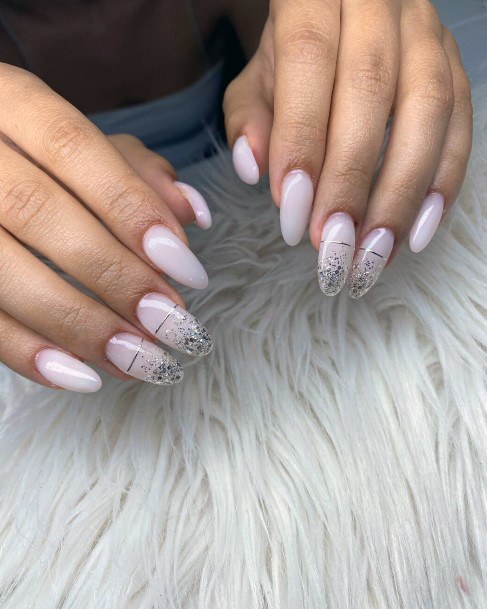 Feminine Nails For Women Milky White