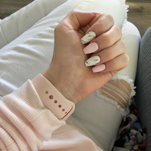 Feminine Nails For Women Pale Pink