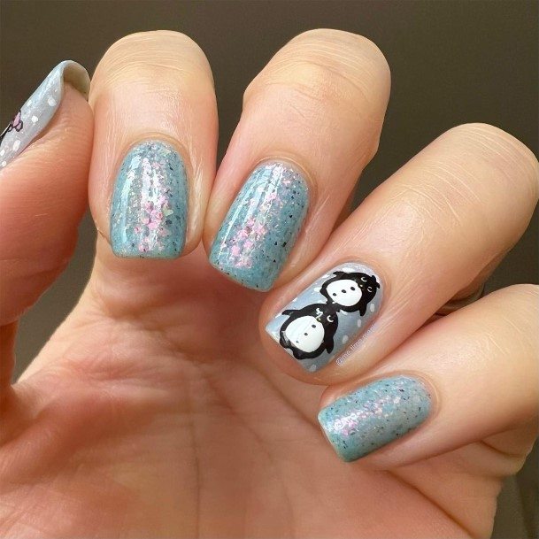 Feminine Nails For Women Penguin