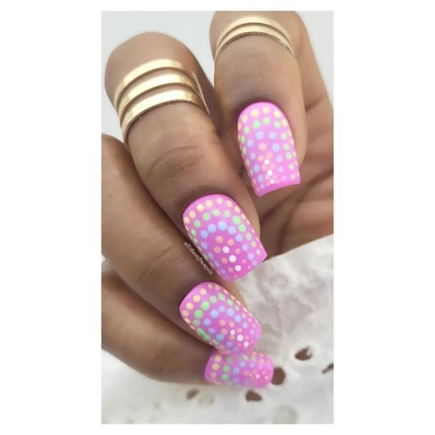 Feminine Nails For Women Polka Dot