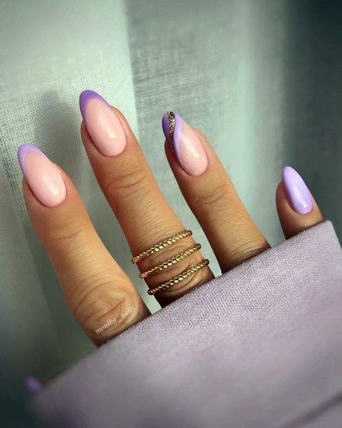 Feminine Nails For Women Purple Dress